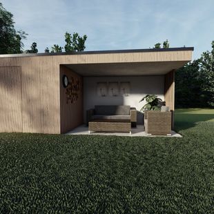 3D visualisatie tuinhuis